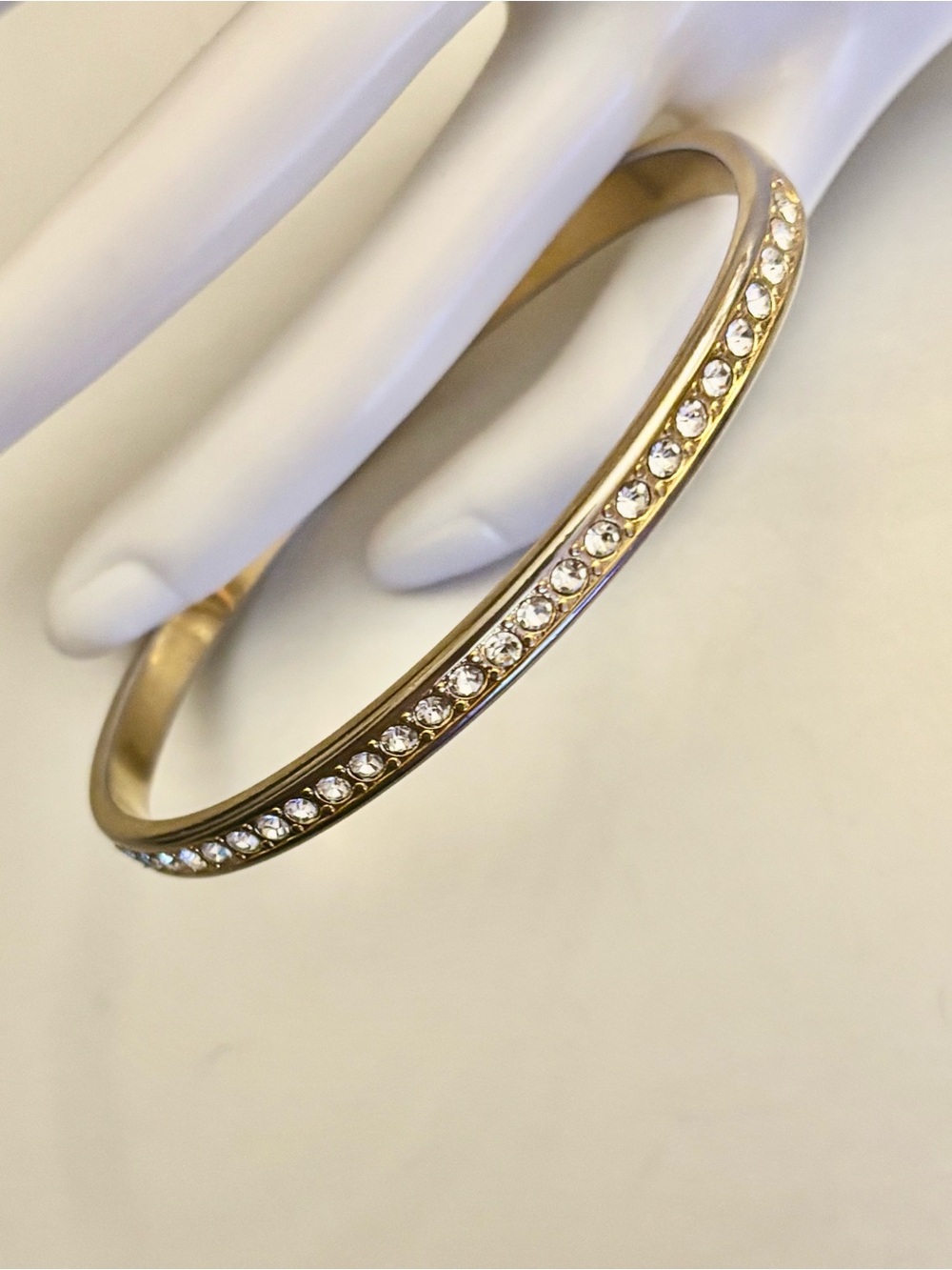 Monet signed Rhinestone Bangle - Picture 6 of 7